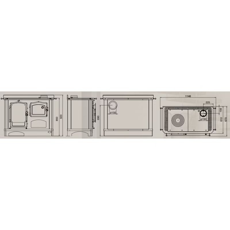 Lincar Deneris Kaminofen – 9 kW – Bild 2